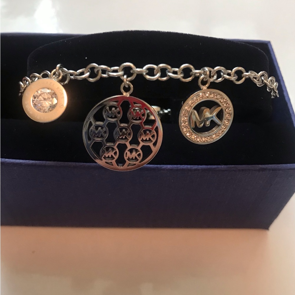 Michael Kors cubic zirconia adjustable charms bracelet